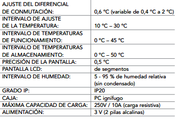 Cronotermostato ORKLI ON OFF RA300